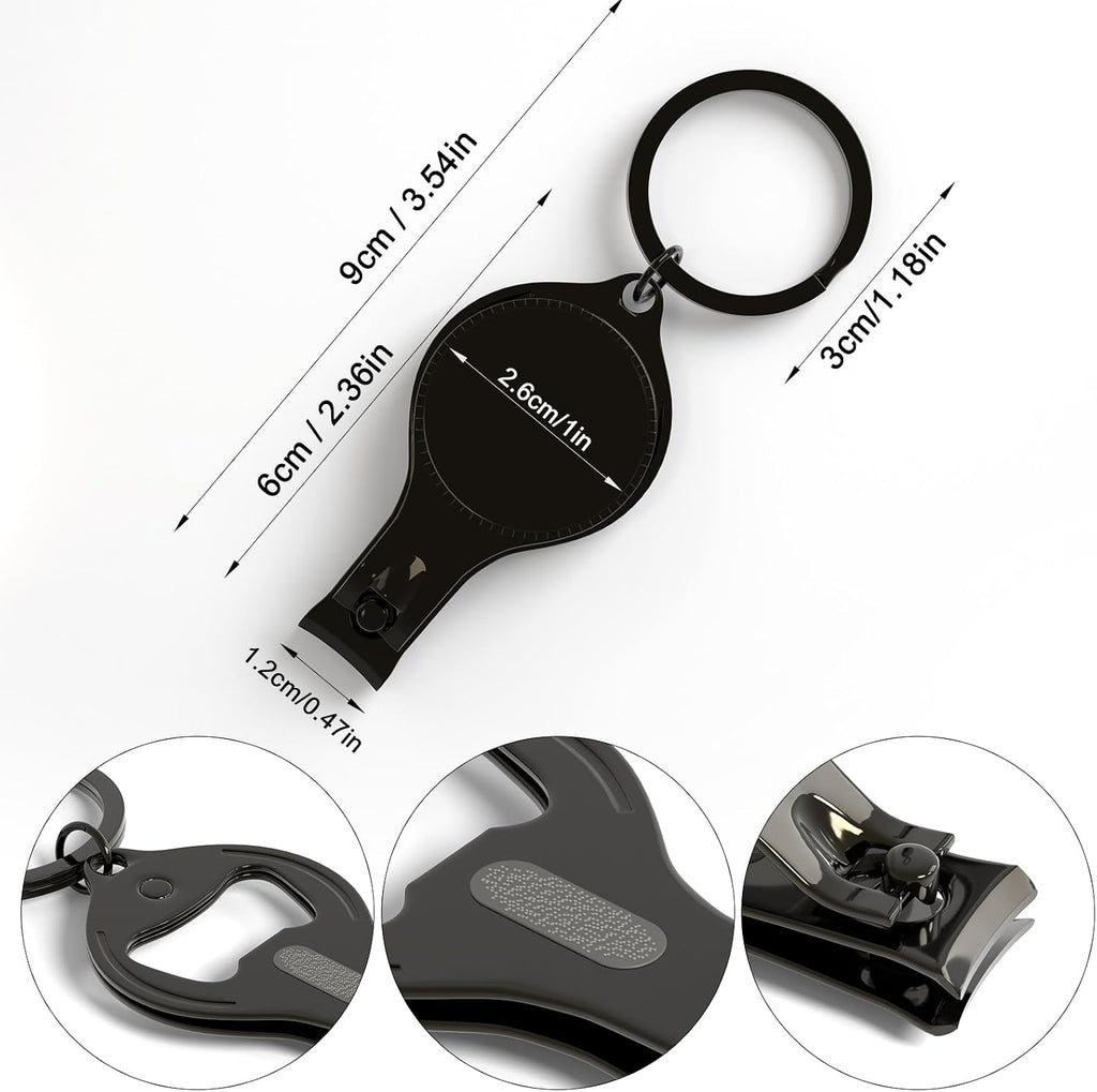 60pcs Personalized 4 in 1 Multi Function Bottle Opener, Black Nail Clipper, Wedding Favors Brewery, Private Customized, Multitool Gifts for Men