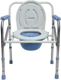 Medical Bedside Commode Compact Folding Commode Chair Adjustable Height Toilet Seat Heavy Duty Shower Chair for Elderly Disabled