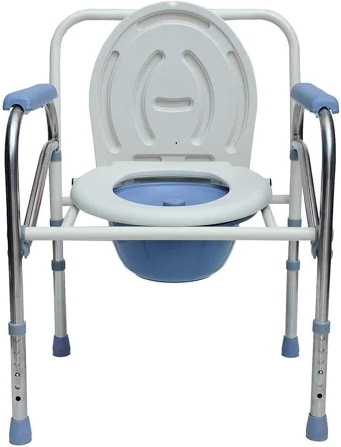 Medical Bedside Commode Compact Folding Commode Chair Adjustable Height Toilet Seat Heavy Duty Shower Chair for Elderly Disabled