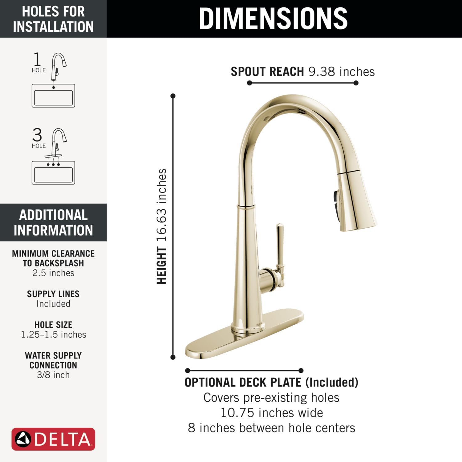 Delta Faucet Emmeline Gold Kitchen Faucet, Kitchen Faucets with Pull Down Sprayer, Kitchen Sink Faucet, Gold Faucet for Kitchen Sink with Magnetic Docking, Lumicoat Champagne Bronze 9182-CZ-PR-DST