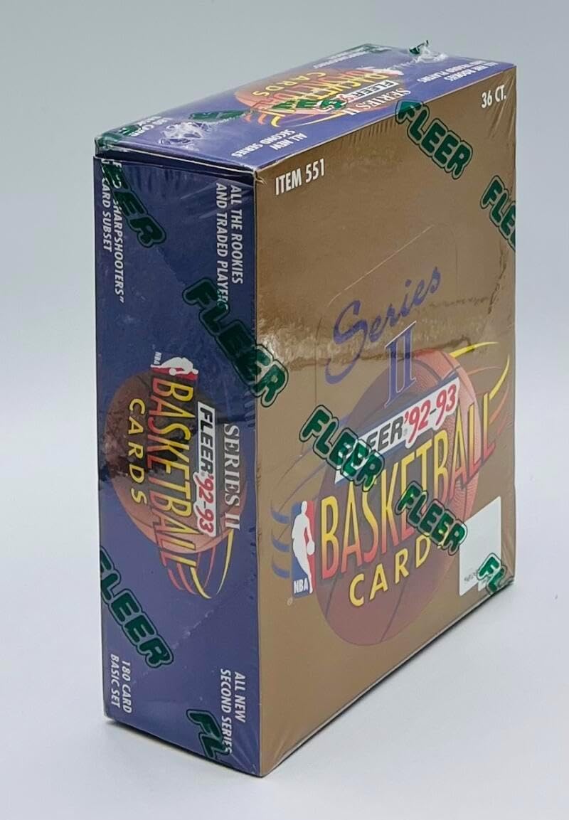 1992-93 Fleer Series 2 Basketball Factory Sealed Box 36 Packs Shaquille O'Neal Rookie