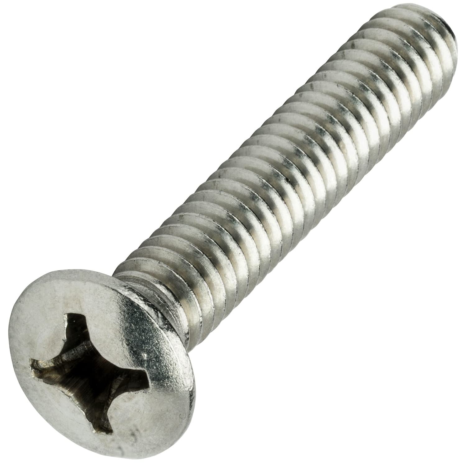 1/4-20 x 1/2' Phillips Oval Head Machine Screws Kit Hardware Stainless Steel 18-8 Pack of 500 Fastener Set LS12841F