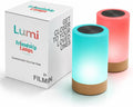 Friendship Lamp Lumi by Filimin - Best Friend WiFi Touch Lamp Real Beech Wood LED Light for Long-Distance Connection, Relationship, Friendship, Gifts, Couples, App Setup, No Subscription - Set of 2