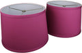 FenchelShades.com Set of 2 Lampshades 10' Top Diameter x 12' Bottom Diameter x 8' Slant Height with Washer (Spider) Attachment. Attaches to Lamps with an existing Harp (not included) (Linen Plum)