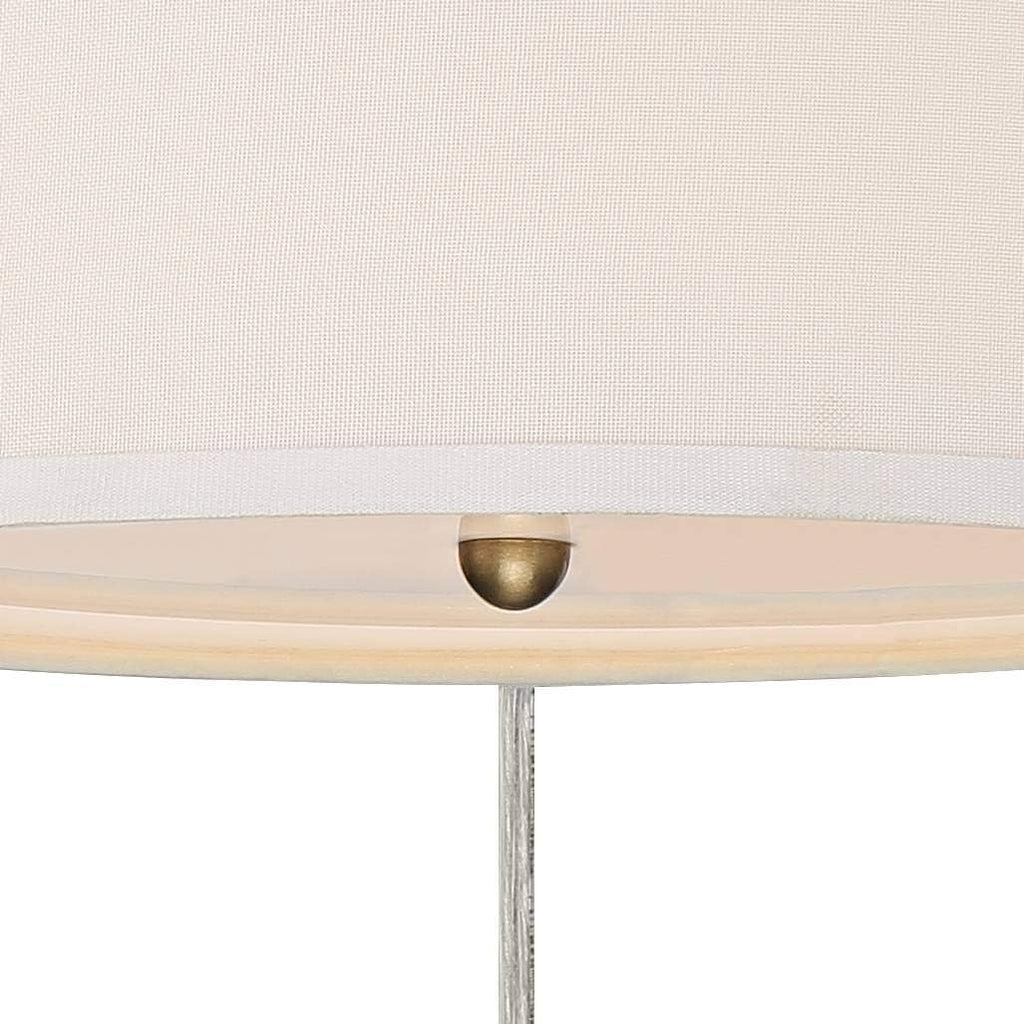 360 Lighting Adair Mid Century Modern Wall Mounted Lamp Warm Brass Metal Plug-in Light Fixture White Linen Drum Shade Bedroom Bedside House Reading Living Room Home Hallway Dining Kitchen