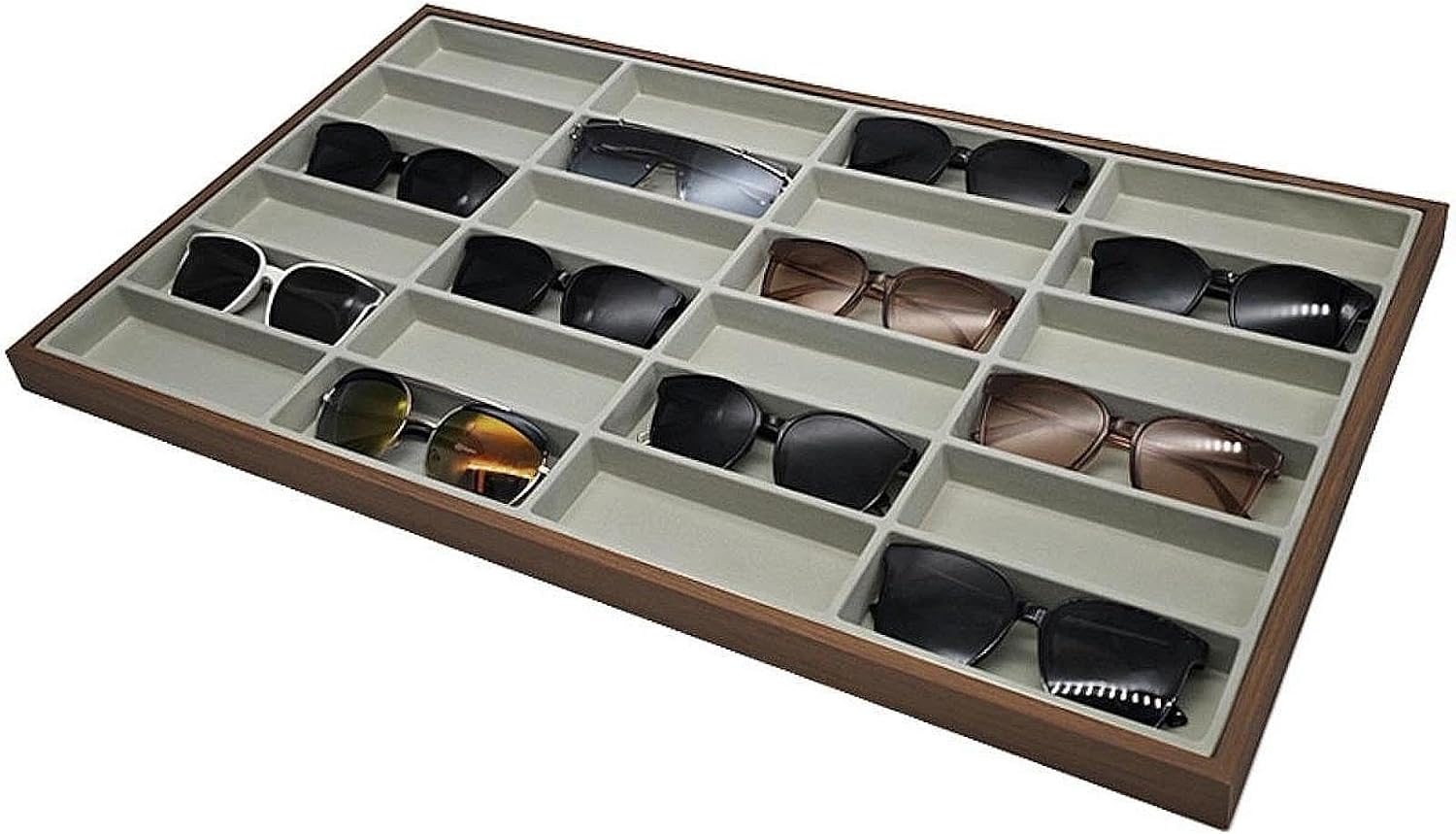 harayaa Glasses Display Tray, Eyewear Storage Case, Portable, Eyeglasses Organizer Box, Jewelry Holder for Bead Pendant Home