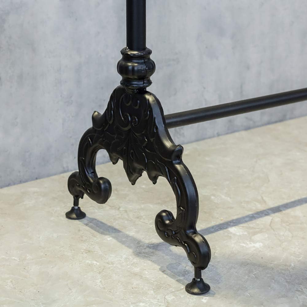 Vintage Iron Pipe Garment Rack, Floor-Standing Garment Hanger with Storage, Clothes/Shoe/Bag Organizers Display Stand, Garment Shelf for Retail Stores