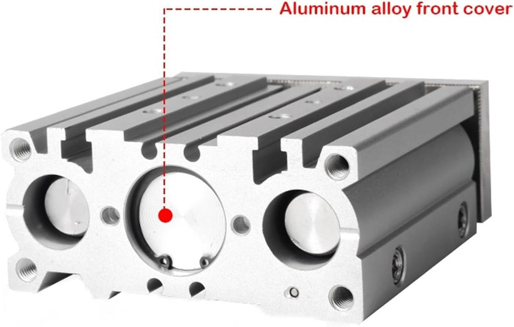 1pcs Series Thin Cylinder with Rod Bore 12 16 20 25mm Three Axis Three Bar Stroke10 15 50 75 150 250mm Double Pneumatic Cylinder(Stroke 25mm,MGPM25 (Bore 25mm))