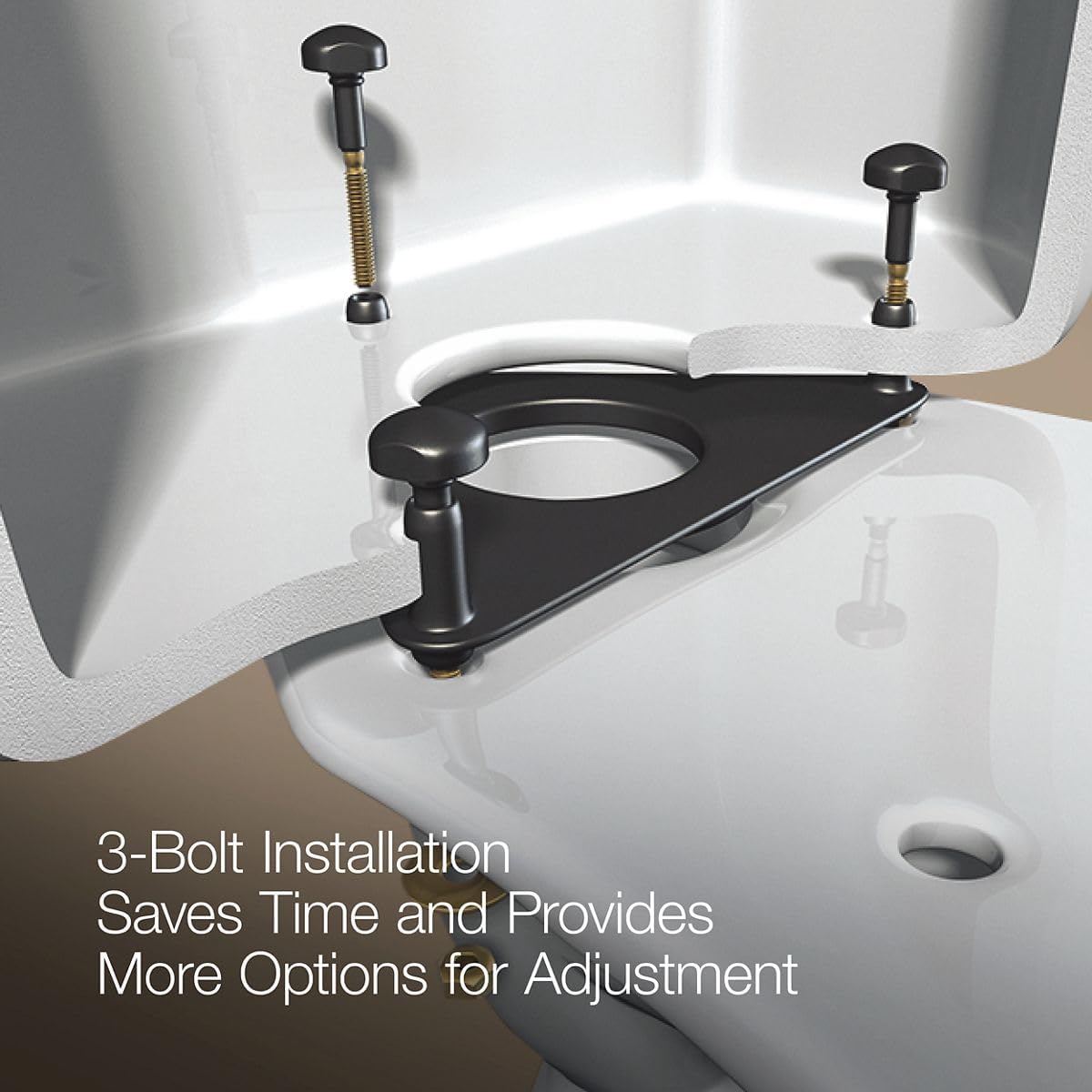 KOHLER K-6669-7 Memoirs Stately Comfort Height Elongated 1.28 GPF Toilet with Aqua Piston Flush Technology, Concealed Trap Way and Left-Hand Trip Lever (2 Piece), Black