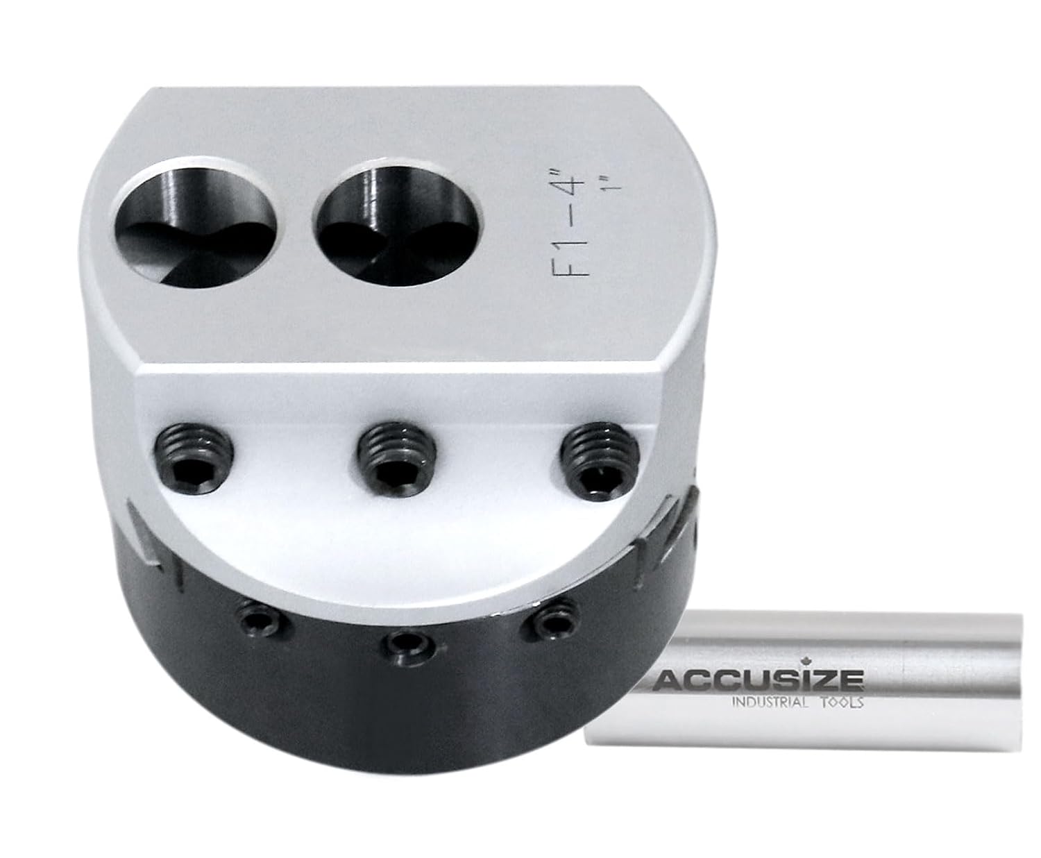 Accusize Industrial Tools Boring Head Hole Size Off Thread, 4 in, 0350-0004 | 1 in Boring Bar Hole, 1 in Offset, 1-1/2-18 Thread Mount, 3-43/64 in Overall Length