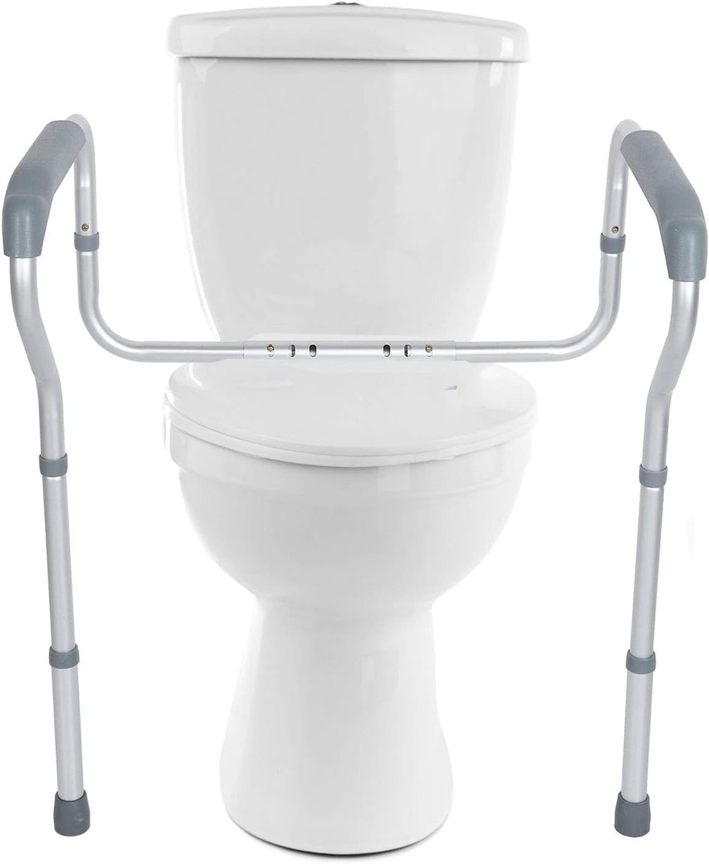 Adjustable Toilet Safety Rails for Seniors Aluminum Toilet Seat Riser, Secure rt e Easy Aess Commode Riser for Elderly