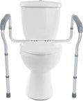 Adjustable Toilet Safety Rails for Seniors Aluminum Toilet Seat Riser, Secure rt e Easy Aess Commode Riser for Elderly