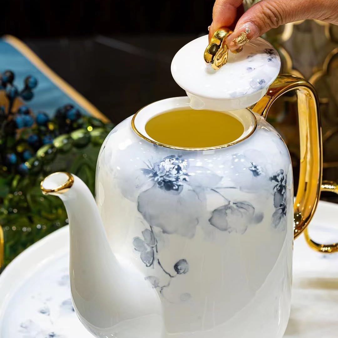Beverage Serveware 8-piece fashionable teapot, cup, teacup, water cup set with cups, coffee cup, home living room gift box Water Carafe