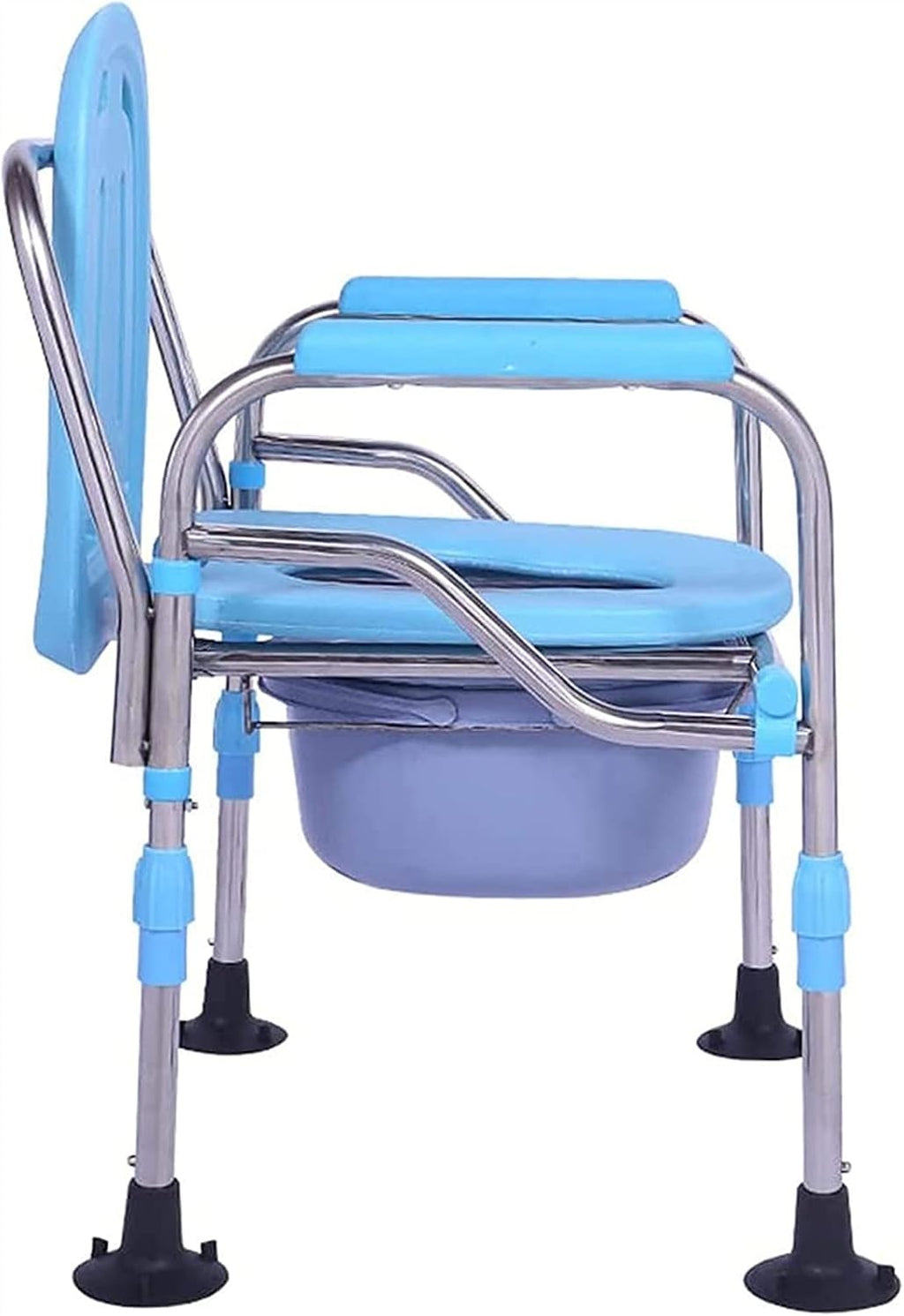 Shower Stool Bath Chair Toilet Seat Heavy Duty Drop Arm Bariatric Commode Homecare Toilet Chair with Arms and Bathroom Safety Frame for Elderly,Adults Adjustable Seat Height Easy Transfer