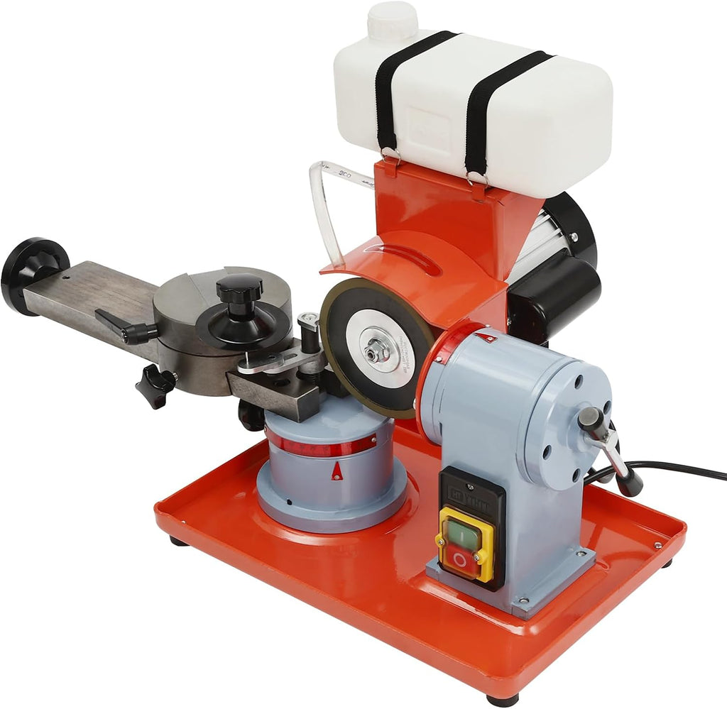 370W Professional Wet Saw Blade Sharpener with 6 Centerings, Circular Saw Blade Sharpener with Water Tank, 5-inch Grinding Wheel, Angle Adjustment for Carbide Blades (80-700mm)
