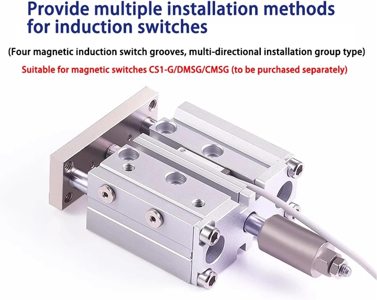 Three Bar Three-axis TCMJ Adjustable Stroke Pneumatic Cylinder Bore 12/16/20/25/32/40 20/30/40/50/75/100/150(Stroke 30-20mm,Bore 25)