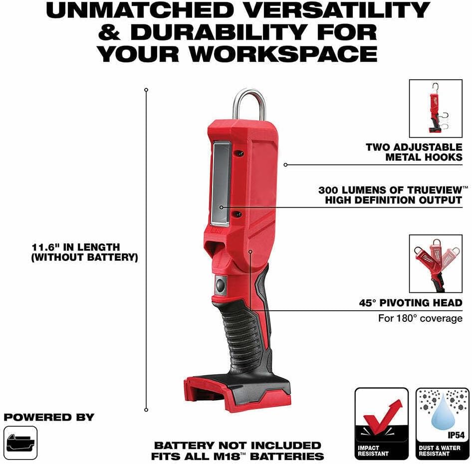 2352-20 M18 Stick Light Suitable For Milwaukee Tool 300 lm