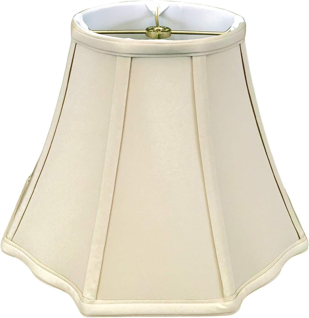 Royal Designs, Inc. Flare Bottom Outside Corner Scallop Lamp Shade, BS-701-20BG, Beige, 11 x 20 x 14