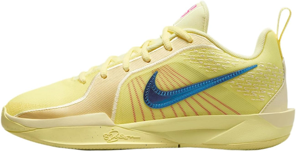 Sabrina 2 'Court Vision Big Kids' Basketball Shoes (FQ7376-800, Citron Tint/Alabaster/Laser Fuchsia/Royal Pulse) Size 7