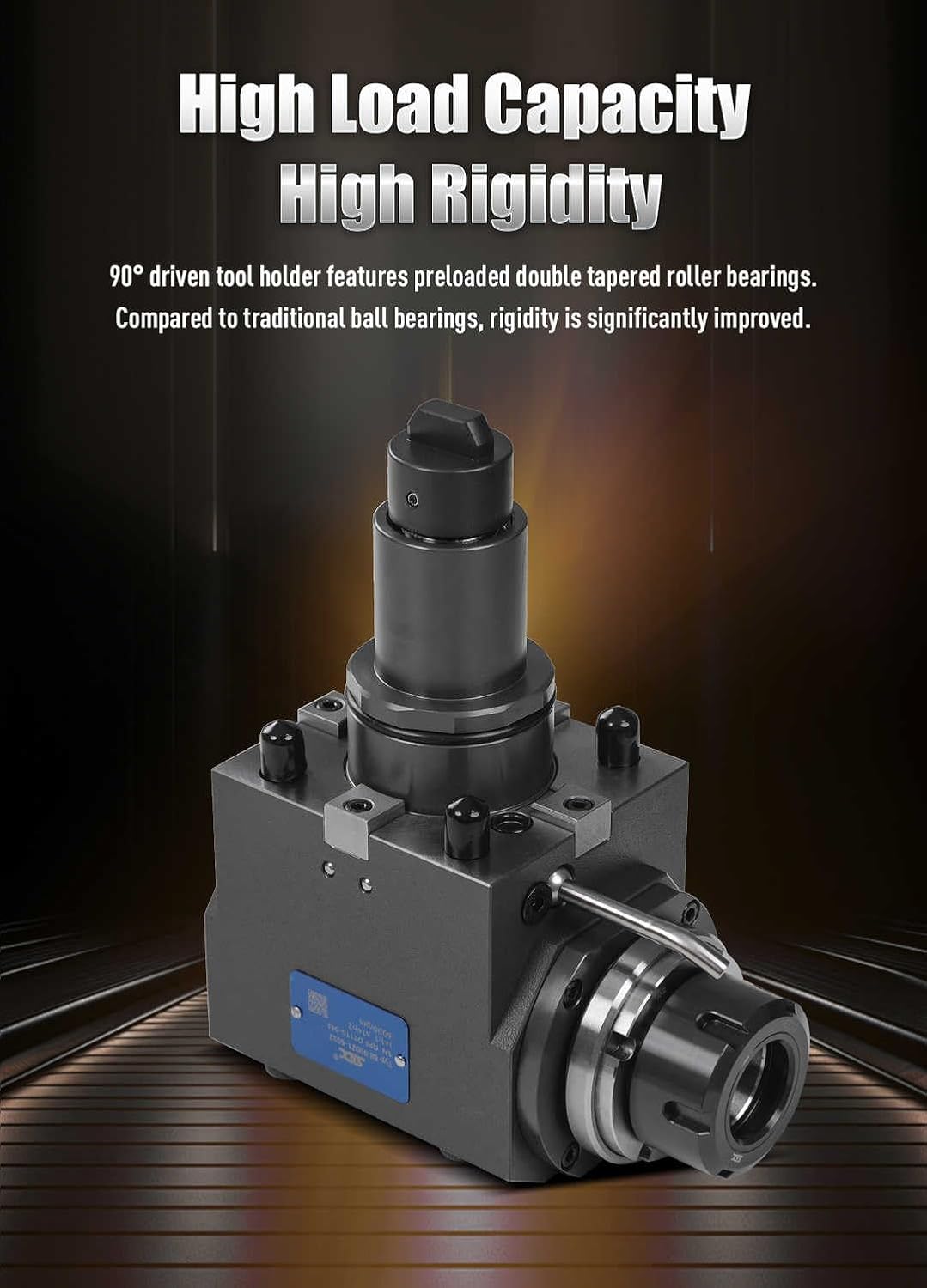 BMT Driven Tool Holder BMT40 Boring Bar Holder Block Turning Tool Holder Block Live Tooling for CNC Lathe BMT40-90°-60-ER20-Y-N Internal Clamping