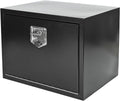 confote 24 Inch Black Steel Tool Box Pick Up Truck Bed Underbody Storage Organizer with T-Handle Latch and Keys 24x18x18''