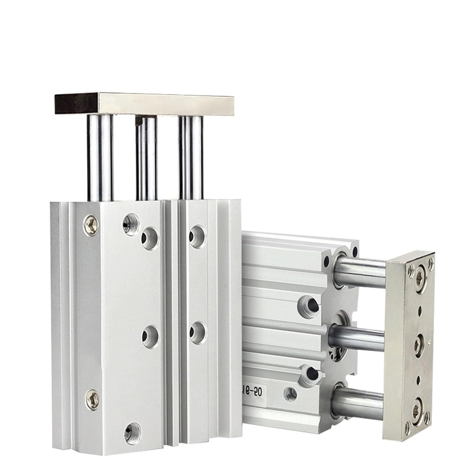 Thin Cylinder with Rod Bore 12 16 20 25mm Three Axis Three Bar Stroke10 15 50 75 150 250mm Double Pneumatic Cylinder 1Pcs(Stroke 175mm,MGPM20 (Bore 20mm))