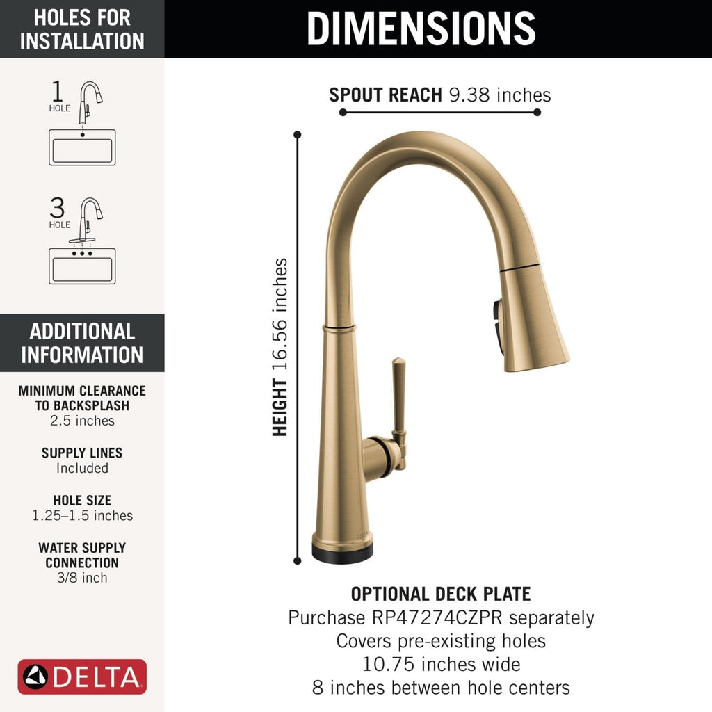 Touch2O Technology Kitchen Faucet with Touchless Technology