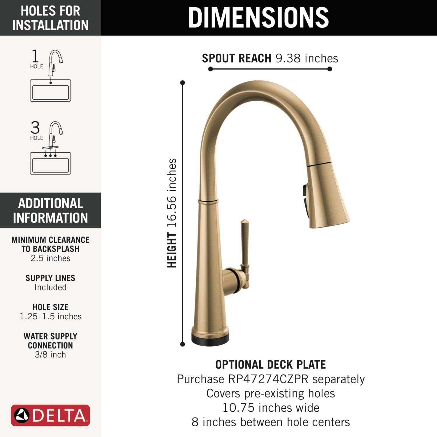 Touch2O Technology Kitchen Faucet with Touchless Technology