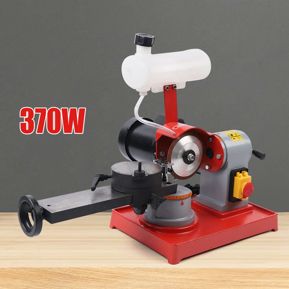 Circular Saw Blade Sharpener, 370W Rotary Angle Mill Grinding Machine with 5in Grinding Wheel, Universal Electric Circular Saw Blade Sharpener for Carbide Tipped Saw Blades