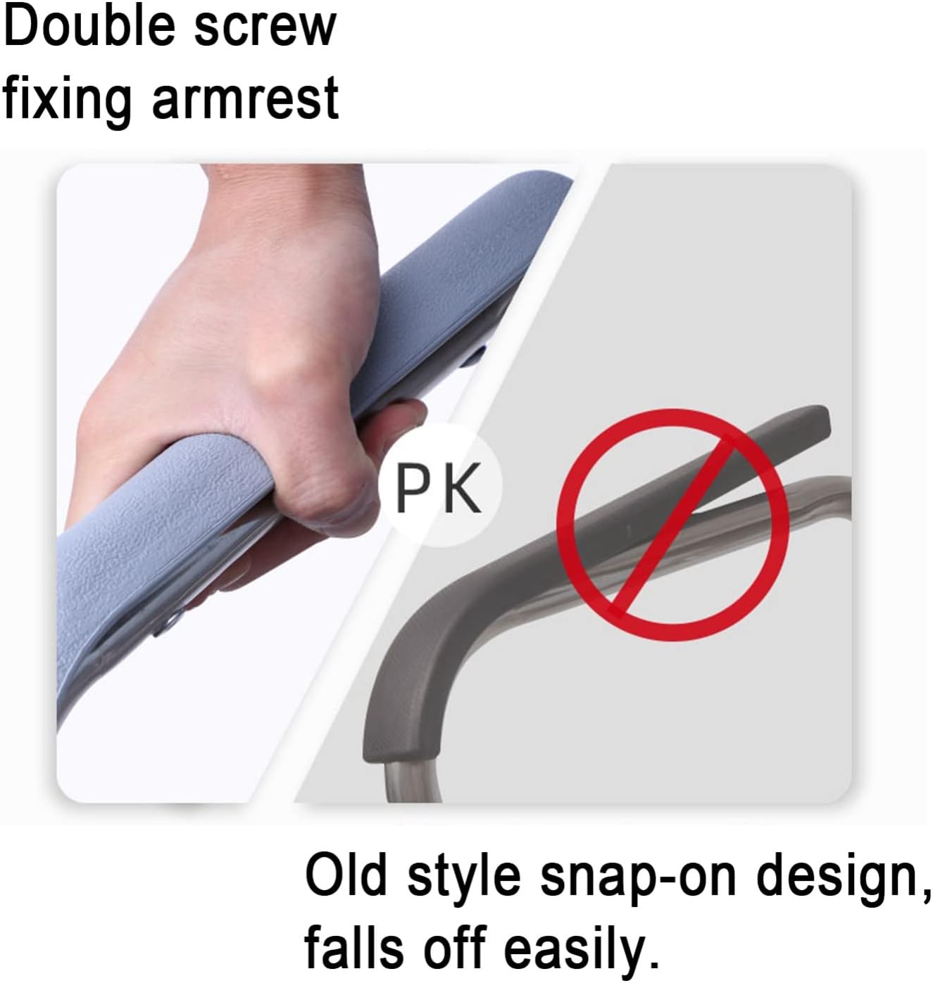 3 in 1 Toilet Seat Chair Clip on Seat for Easy Cleaning Steel Commode Chair with Adjustable Height Heavy-Duty Raised Toilet Seat with Handles,Bathroom Potty Chair Shower