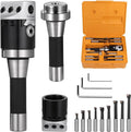 2' Boring Head Set Including A R8 Shank 1/2' Carbide Boring Bars Allen Wrenches Boring Head Milling Set Carry Case Lathe Tools
