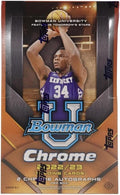 2022-23 Bowman University Chrome Basketball Hobby Box (24 Packs/4 Cards: 2 Autos)
