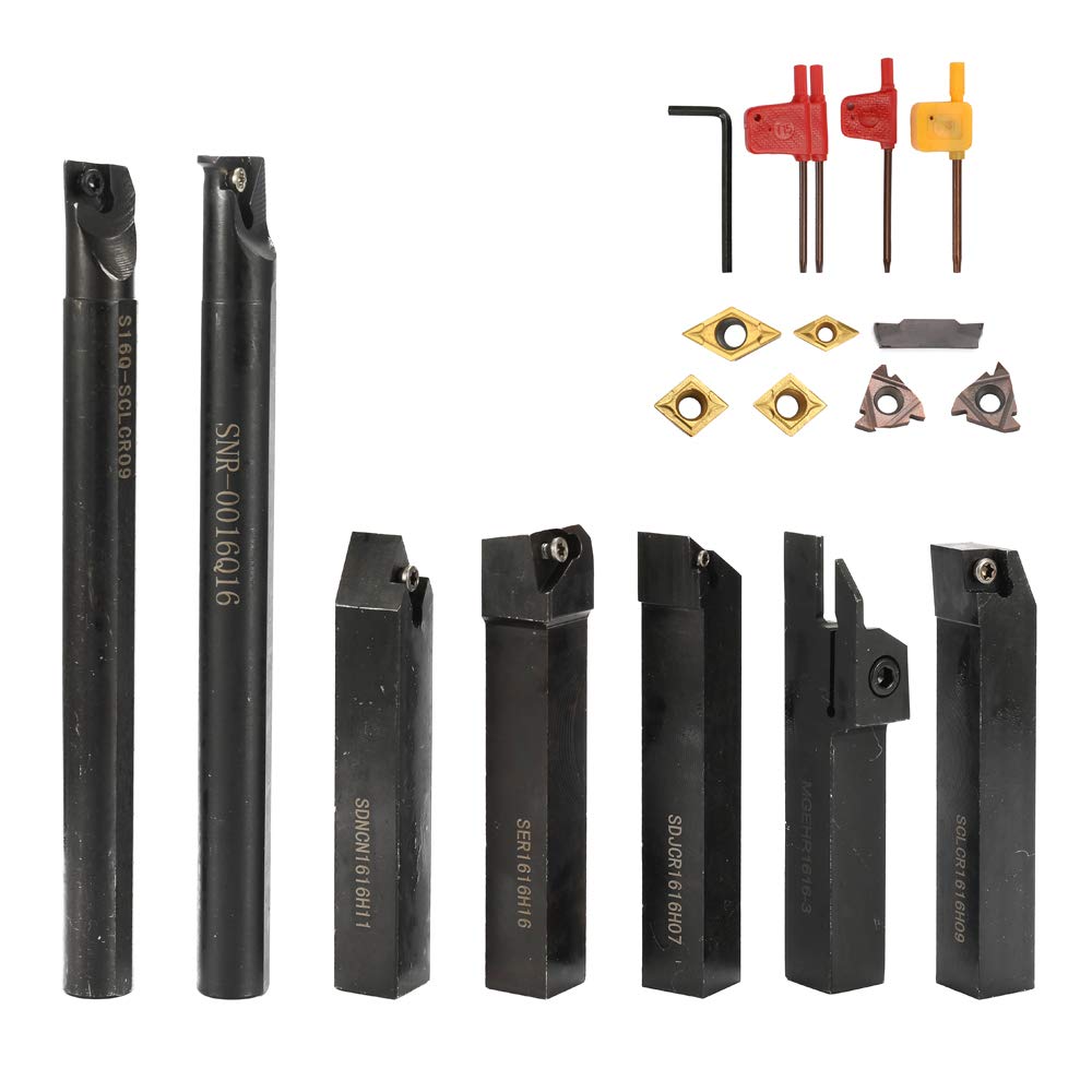 16mm Multifunctional Turning Tools Solid Carbide Inserts Holder Wrench Set Boring Bar Metal Lathe Turning Tools