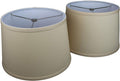 FenchelShades.com Set of 2 Lampshades 10' Top Diameter x 12' Bottom Diameter x 8' Slant Height with Washer (Spider) Attachment. Attaches to Lamps with an existing Harp (not included) (Linen Khaki)