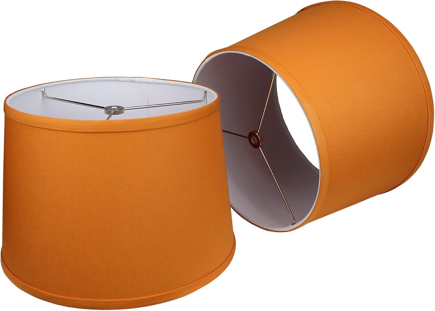 FenchelShades.com Set of 2 Lampshades 10' Top Diameter x 12' Bottom Diameter x 8' Slant Height with Washer (Spider) Attachment. Attaches to Lamps with an existing Harp (not included) (Linen Cedar)