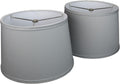 FenchelShades.com Set of 2 Lampshades 10' Top Diameter x 12' Bottom Diameter x 8' Slant Height with Washer (Spider) Attachment for Lamps with a Harp (Linen Overcast)