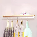 Wall Mounted Garment Rack Clothes Racks with Top Shelf Clothing Rack with Hanging Rod,Clothing Store Floating Shelf,Retail Display Clothes Racks Organizer Hanger Metal(White,120CM/47in)