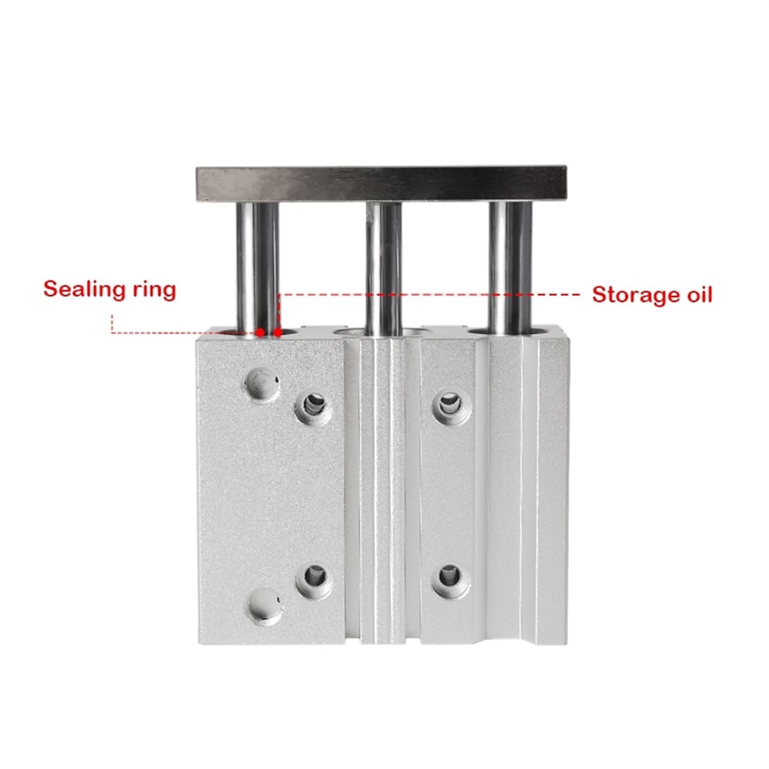 1pcs Series Thin Cylinder with Rod Bore 12 16 20 25mm Three Axis Three Bar Stroke10 15 50 75 150 250mm Double Pneumatic Cylinder(Stroke 20mm,MGPM25 (Bore 25mm))