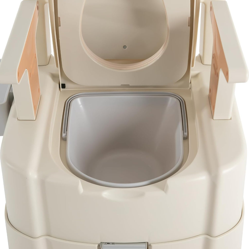 Bedside Commodes Chair, 440.92Lbs Capacity Bedside Toilet Portable Adult Potty Toilet Chair Armrests Adjustable Commode Toilet Heavy Duty Moveable Commodes w/Night Light for Home Use Nursing Centers