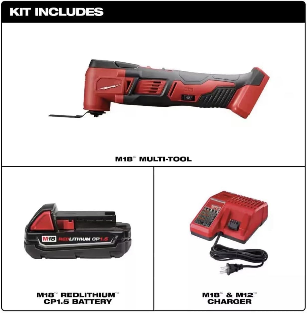 2626-21 Cordless Power Multi-Tool for Milwaukee M18 18V Multi-Tool Kit