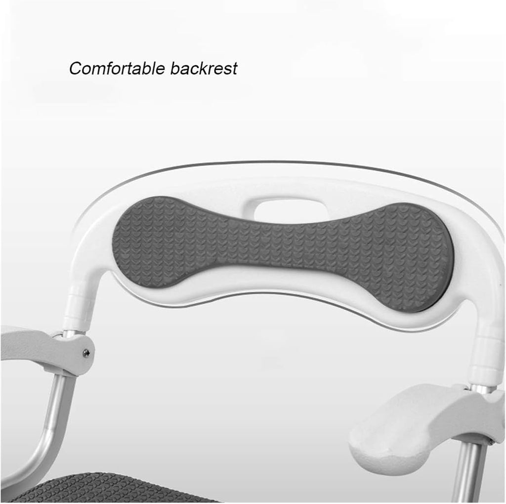 Toilet Chair Comfortable Potty Chair Bedside Elderly Toilet Seat Safety Frame with Non-Slip Leg Pad Handles and Bucket Height Adjustable Bathroom Safety