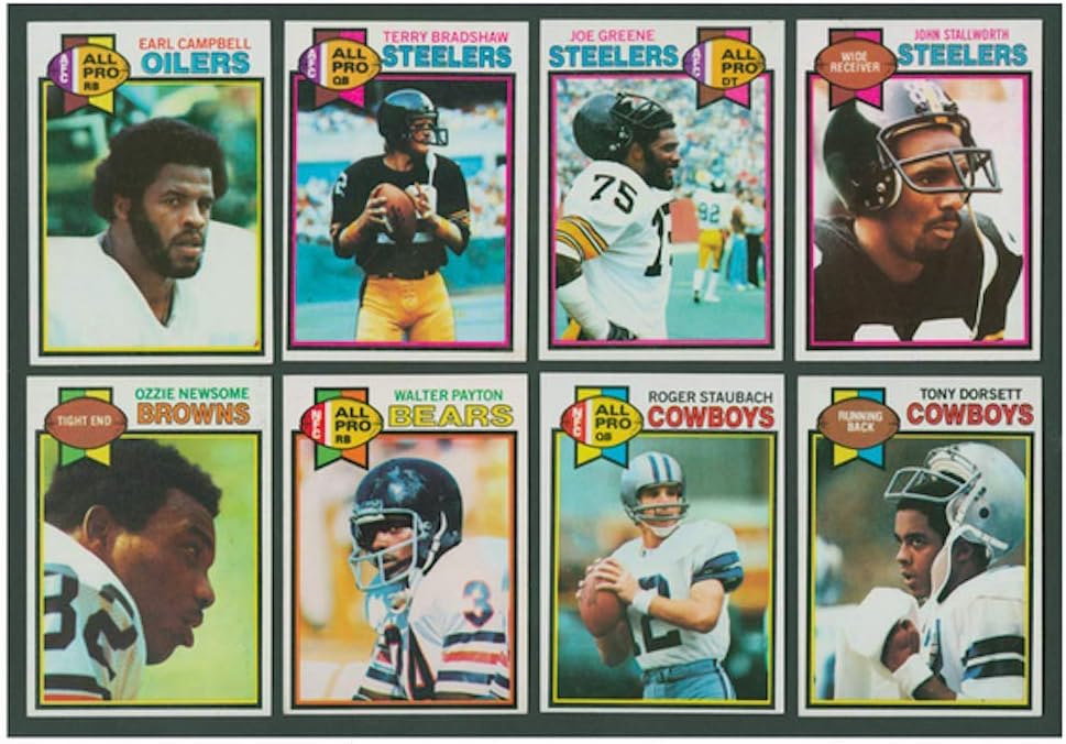 Earl Campbell Rookie complete 1979 Topps Football set w/ James Lofton rookie, Tony Hill Rookie, Tony Dorsett 2nd year, Walter Payton 4th year card, Roger Staubach, Terry Bradshaw, Randy White Ed Too Tall Jones, Jack Lambert, football trading card set