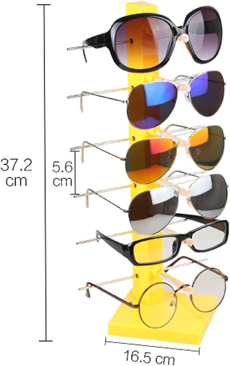 Eyewear Frames Jewelry Organizer Stand 6 Pair Plastic Sunglasses Eyeglass Glasses Rack Display Stand Organizer Show Holder Rack Sunglasses Eyewear