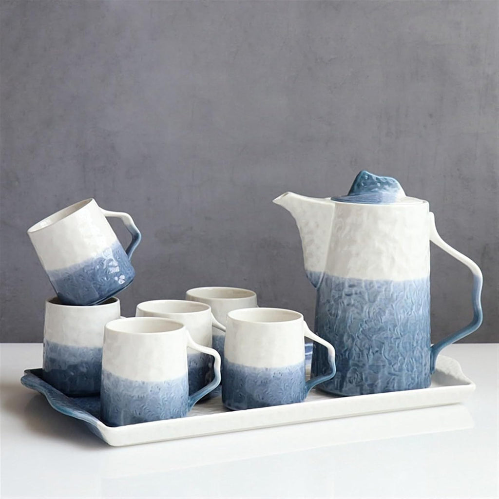 Beverage Serveware Ceramic kettle set household heat-resistant tea cup set living room cold kettle tea set water cup Water Carafe