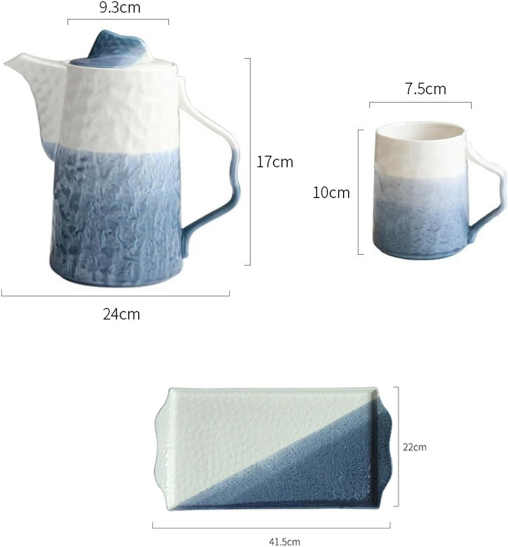 Beverage Serveware Ceramic kettle set household heat-resistant tea cup set living room cold kettle tea set water cup Water Carafe