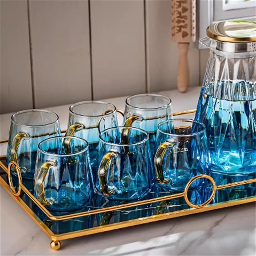 Beverage Serveware Glass Cold Water Kettle High-temperature Resistant Water Cup Kettle, Fruit Tea Pot Set Water Carafe