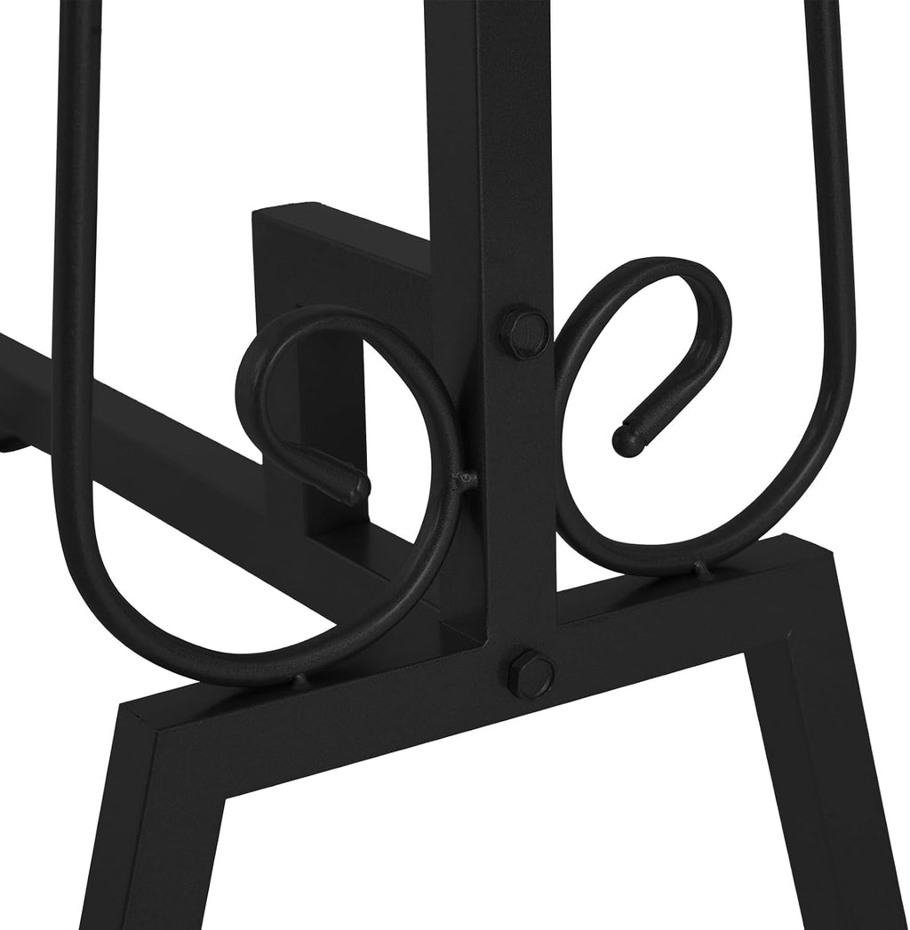 59x55x19.6in Clothing Display Stand, Floorstanding Retail Ellipse Coat Rack, Commercial Clothes Hanging Rack with Top Panel, Metal Garment Rack for Shops, Boutiques Display (Black)