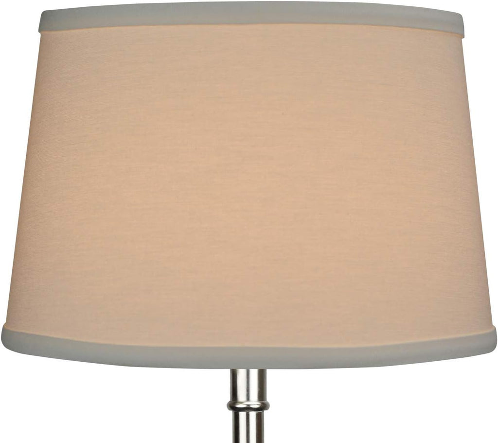 FenchelShades.com Set of 2 Lampshades 10' Top Diameter x 12' Bottom Diameter x 8' Slant Height with Washer (Spider) Attachment. Attaches to Lamps with an existing Harp (not included) (Linen Cream)