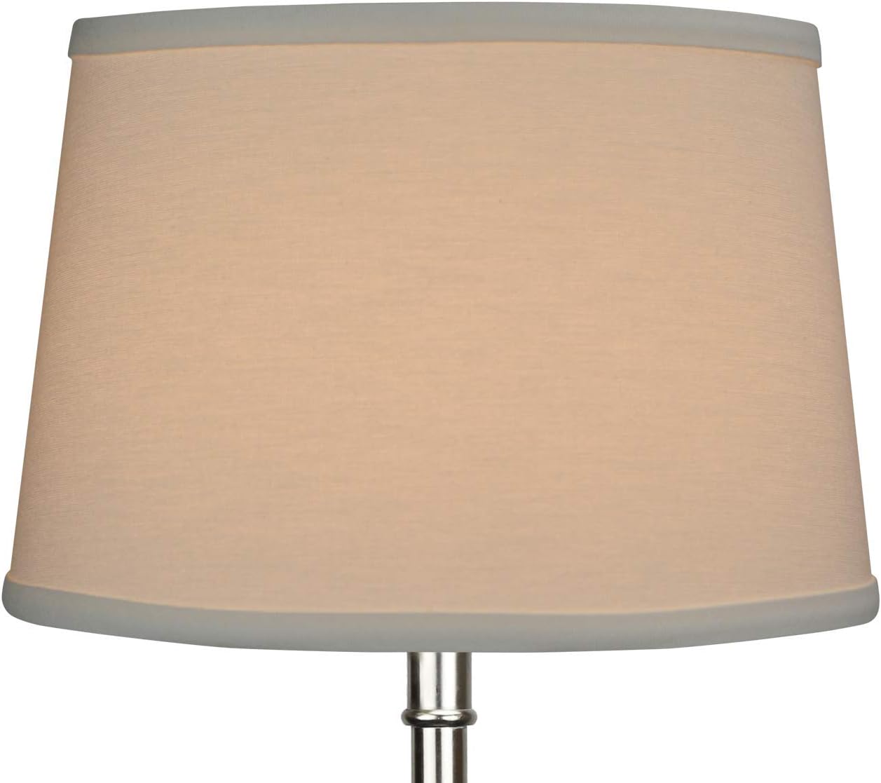 FenchelShades.com Set of 2 Lampshades 10' Top Diameter x 12' Bottom Diameter x 8' Slant Height with Washer (Spider) Attachment. Attaches to Lamps with an existing Harp (not included) (Linen Cream)