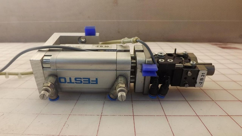 FESTO ADVUL-25-40-P-A (156872), 1-10 BAR, 25 MM BORE, 40 MM Stroke, Compact, Double-Acting, Elastic Cushioning Rings/Pads AT Both Ends, M5 Pneumatic Connection, Pneumatic Cylinder, Series ADVUL